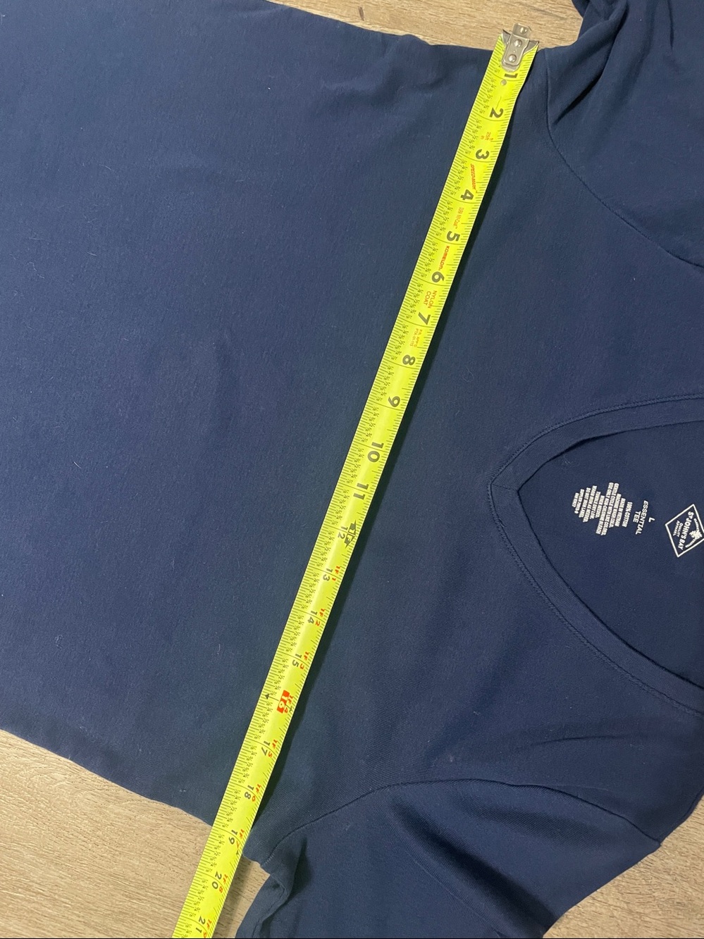 St. John's Bay Navy V-Neck Long Sleeve Top - Picture 5 of 5